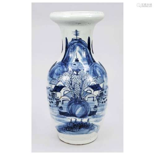 Large vase blue and white, China, 1