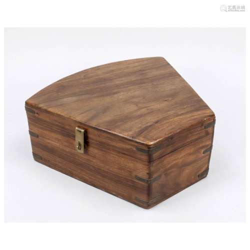 Fan-shaped rosewood box, China or E