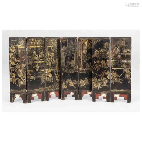 Screen with heroic scenes, China, Q