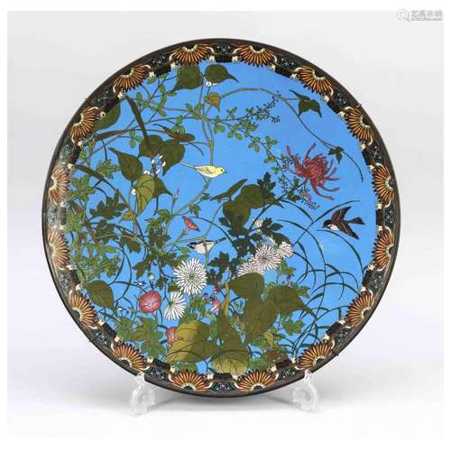 Cloisonné plate, Japan, c. 1900, en