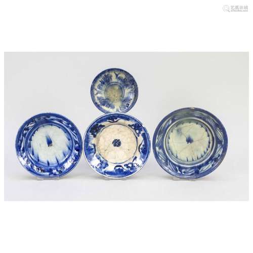 Four plates blue-white, probably Sy