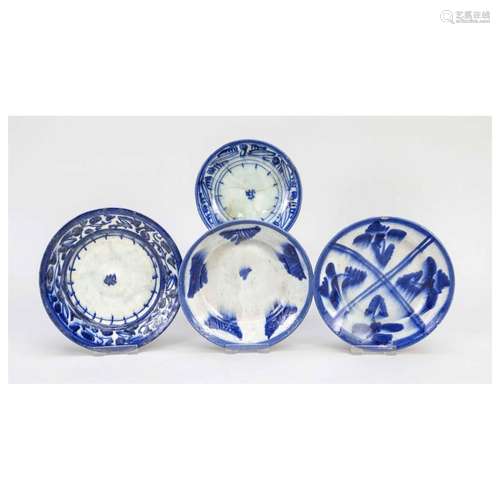 Four plates blue-white, probably Sy