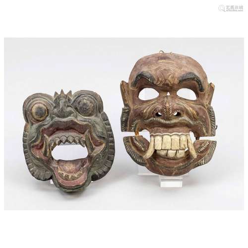 2 Wayang topeng mask red demon(Rava