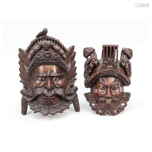 2 masks of Chinese heroes, China, 2