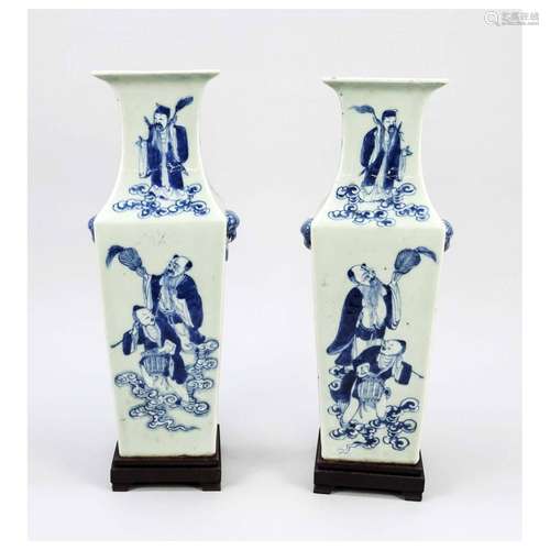 Pair of Fanghu vases, China, probab