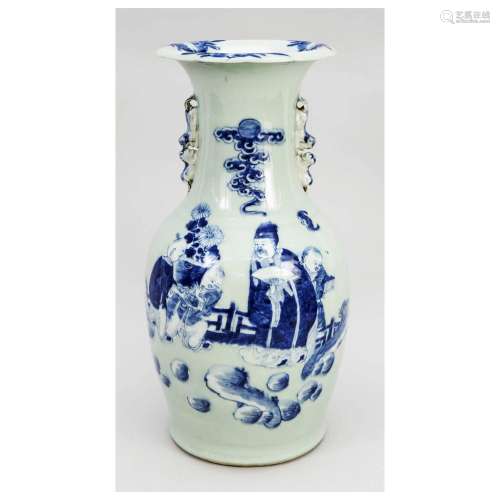 Large Hu vase celadon, China, Repub
