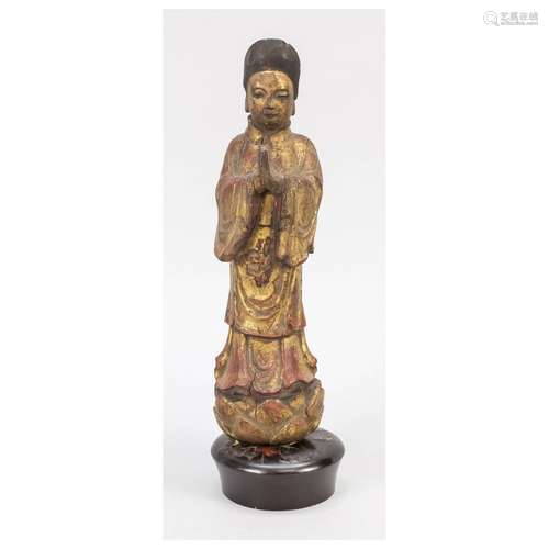 Wooden sculpture Adorantin, Qing dy