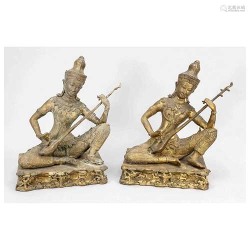 Pair of gandharva lute players, Tha