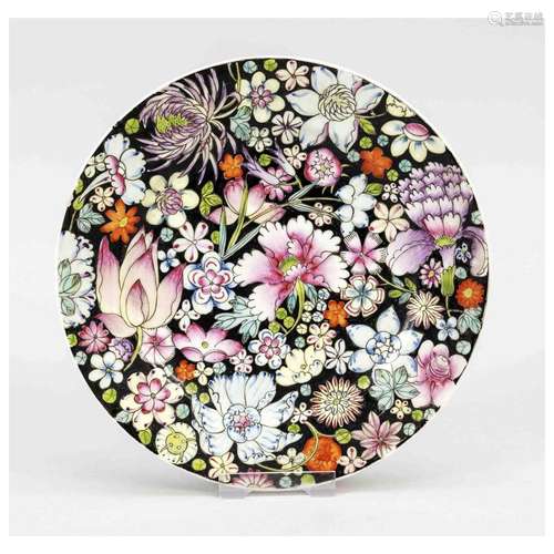 Mille-Fleurs plate Famille Noire, C