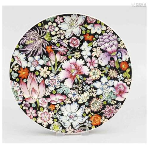 Mille-Fleurs plate Famille Noire, C