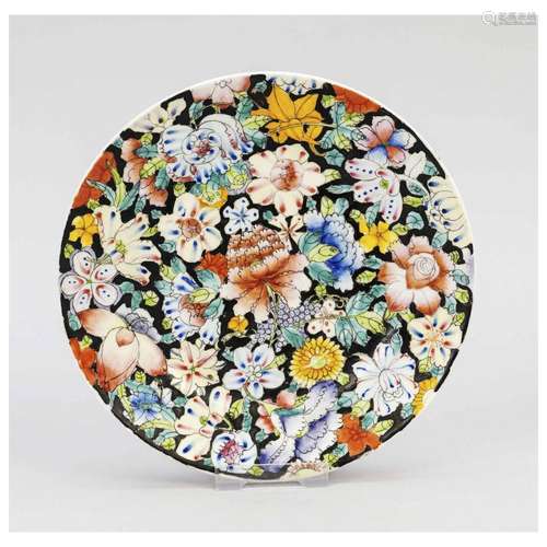 Mille-Fleurs plate Famille Noire, C