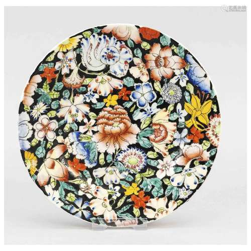 Mille-Fleurs plate Famille Noire, C