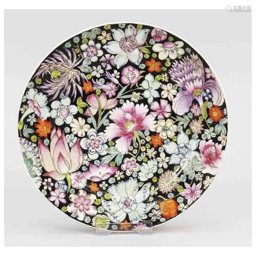 Mille-Fleurs plate Famille Noire, C