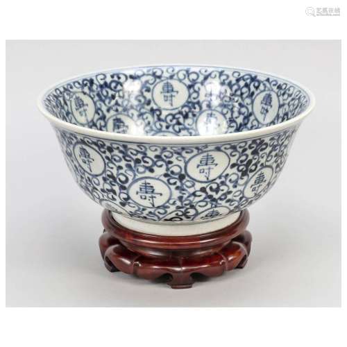 Large Shou bowl, China, Qing dynast