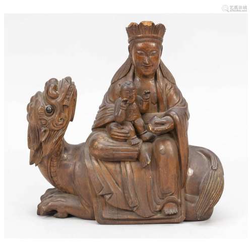 Wooden sculpture Queen Mother of th