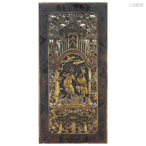 Carved panel, China, Qing dynasty(1