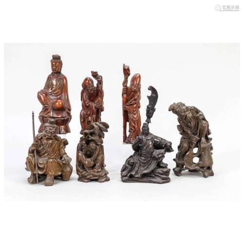 7-piece set of Chinese carvings, Ch