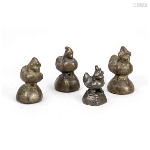 4 opium weights, probably Banglades