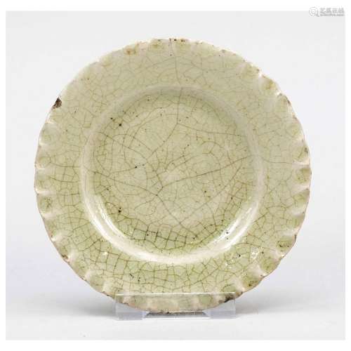 Seladon plate, China, probably Yuan
