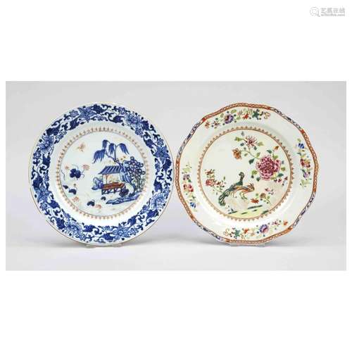 Two export plates, China, Qing dyna