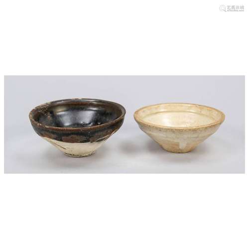 2 bowls ''Light-Dark'', China, Tang