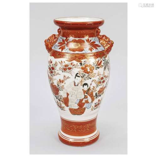 Large Aka-Kutani vase, Japan, Meiji