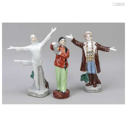 3 porcelain figures, China, mid-cen