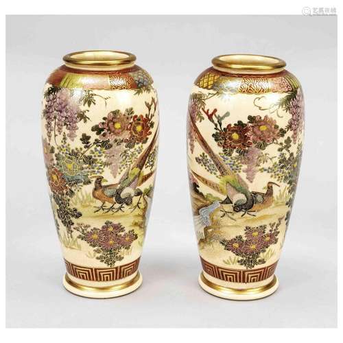 Pair of vases Satsuma, Japan, 20th