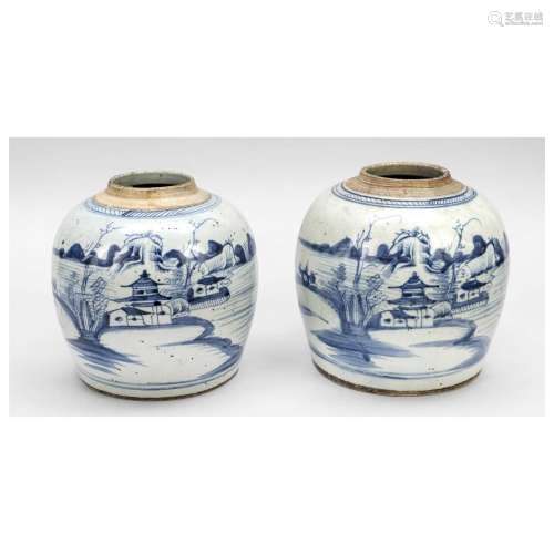 Pair of ginger pots, China, 19th c.