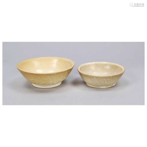 2 bowls, China, Yuan dynasty(1279-1