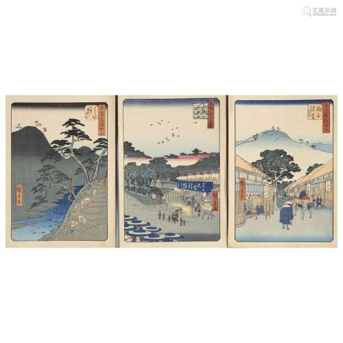 3 sheets of Utagawa Hiroshige I(=An
