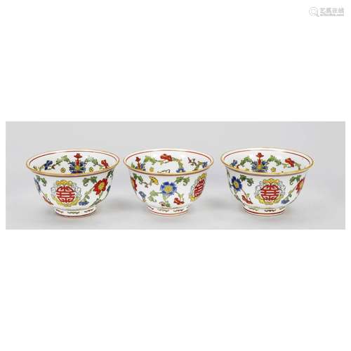 3 beautiful bowls, China, Republic