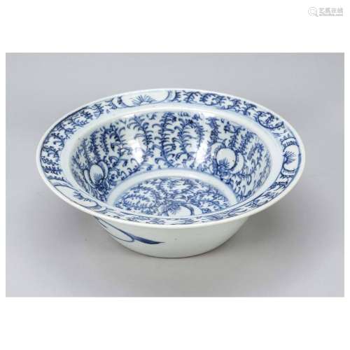 Blue and white bowl, China, Qing dy