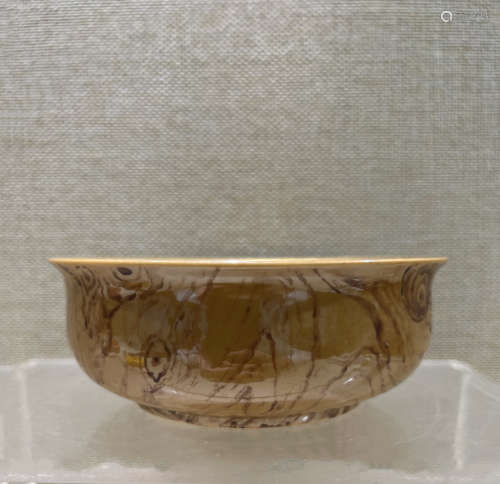 18世纪 仿木纹釉浅碗