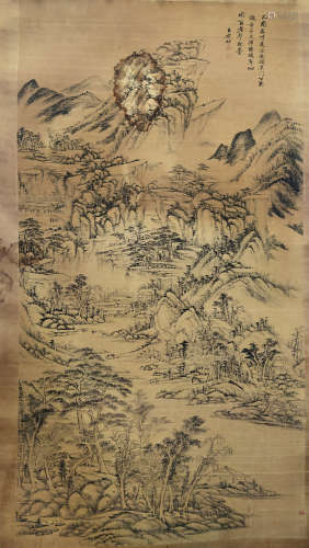 明末 王原祁 山水画