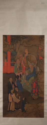 A Chinese arhat painting, Xijin Jushi mark