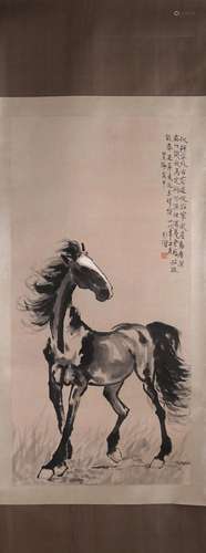 A Chinese horse painting, Xu Beihong mark