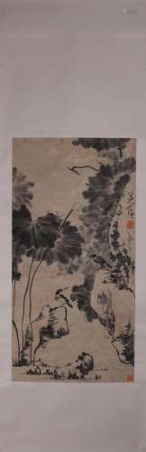 A Chinese bird-and-flower painting, Zhuda mark
