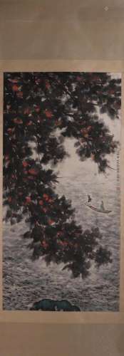 A Chinese landscape painting, Fu Baoshi mark