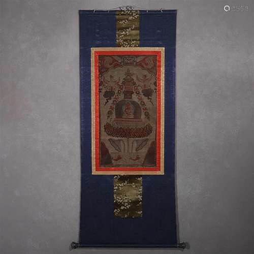 A Chinese Sakyamuni thangka painting