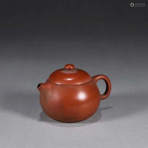 A red clay teapot