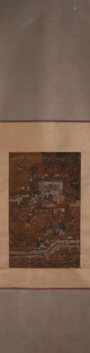 A Chinese figure painting, Unknown mark