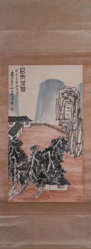 A Chinese painting of spring jiangnan, Qi Baishi mark