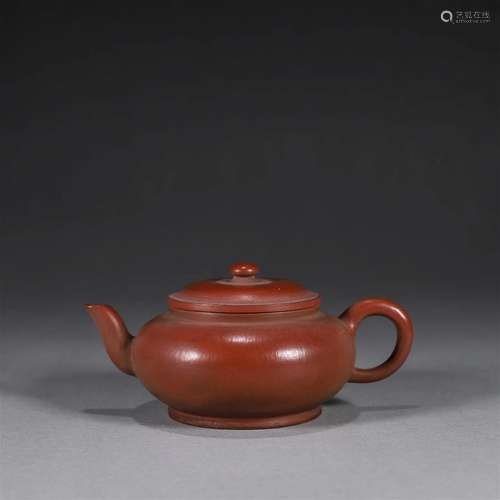 A red clay teapot