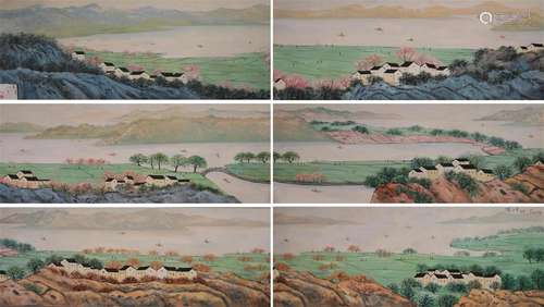 The Chinese landscape painting, Wu Guanzhong mark