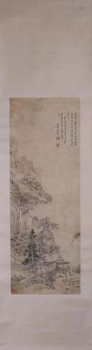 A Chinese landscape painting, Wang Shimin mark