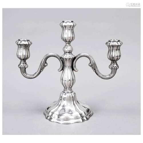 Three-flame candelabrum, German, 20th