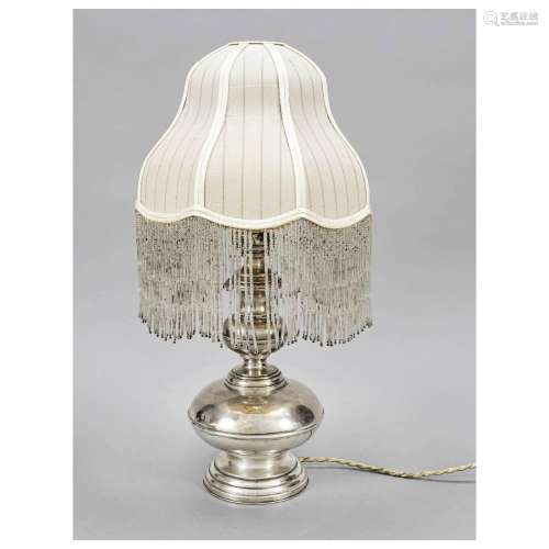Table lamp, Italy, 20th c., silver 80