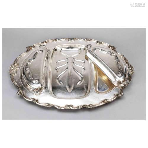 Large oval asparagus tray, 20th c., p