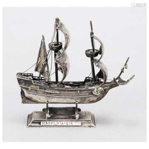 Miniature Mayflower, 20th c., silver